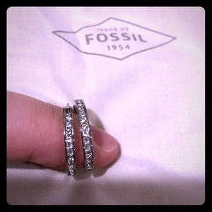 SOLD: Fossil small hoop earrings